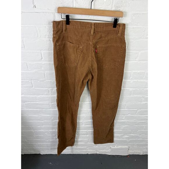 Levi's Men's 505 Regular Fit Straight Leg Corduroy Pants Teak Brown 34/34 - Picture 5 of 6